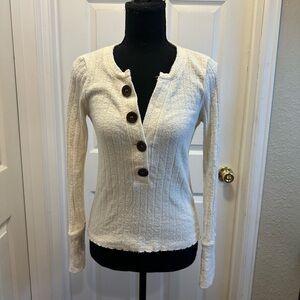 We The Free Cream Button-Down Women's Top